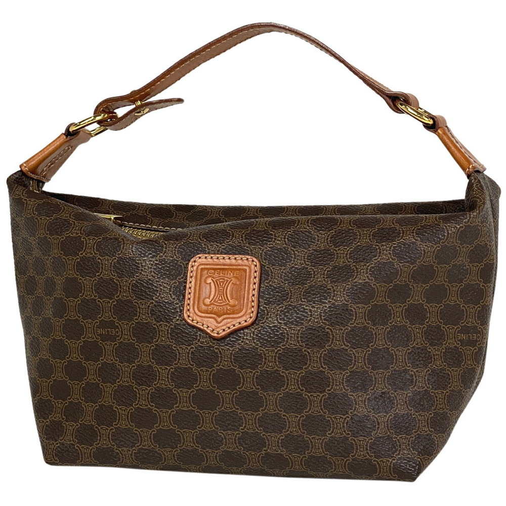 Celine Macadam handbag makeup Clutch brown